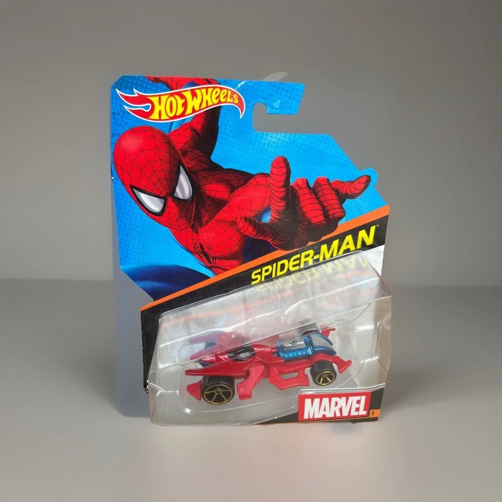 Hot Wheels Marvel Spider-Man Diecast Car 1:64 Red Blue